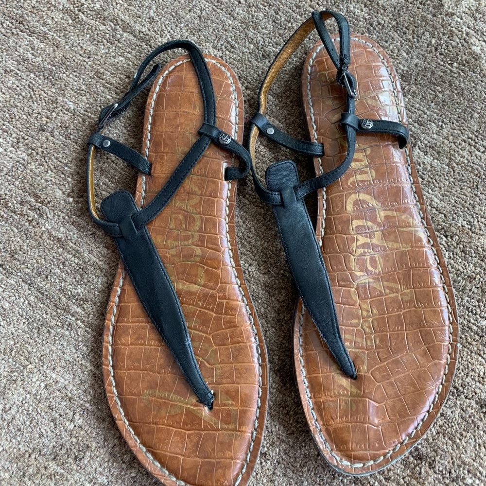 Sam Edelman black leather sandals size 9